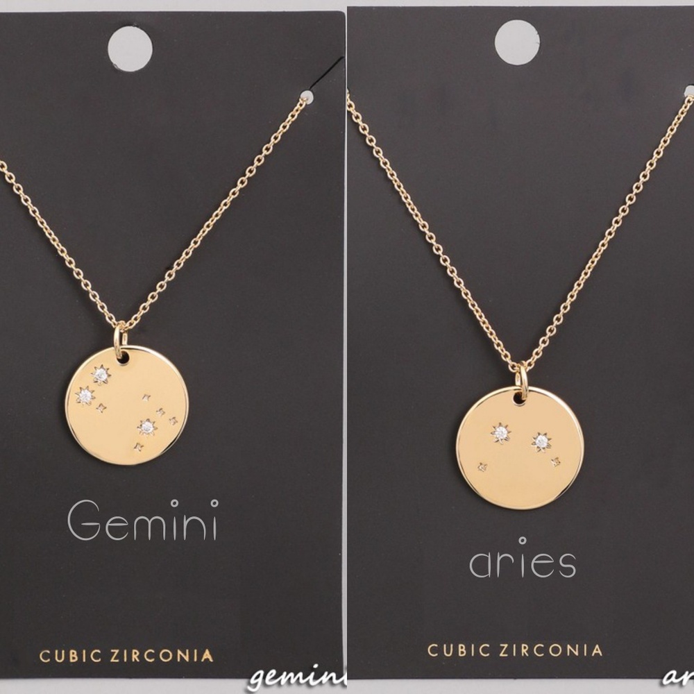 Zodiac constellation dainty necklace pendant - Picture 2 of 3